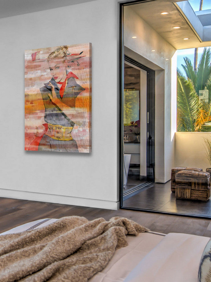 "Red Scarf" Print on Canvas, 40"x60"