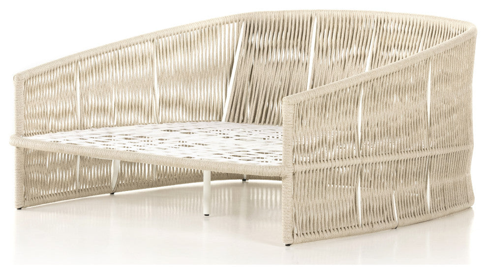 Porto Outdoor Day Bed-White Aluminum
