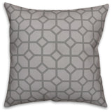 Gray Geometric 16x16 Throw Pillow Cover