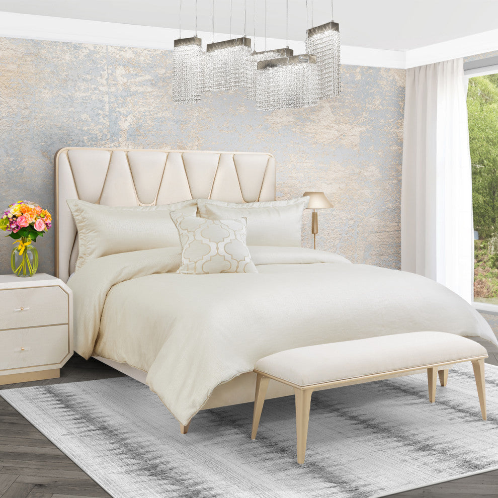 Westlyn 4-Piece Queen Comforter Set Ivory