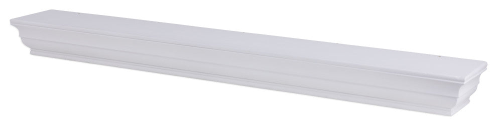 Dogberry Collections Shaker Wood Mantel, White, 48"