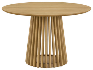 Pasadena 47" Wood Round Dining Table, Natural Oak Finish