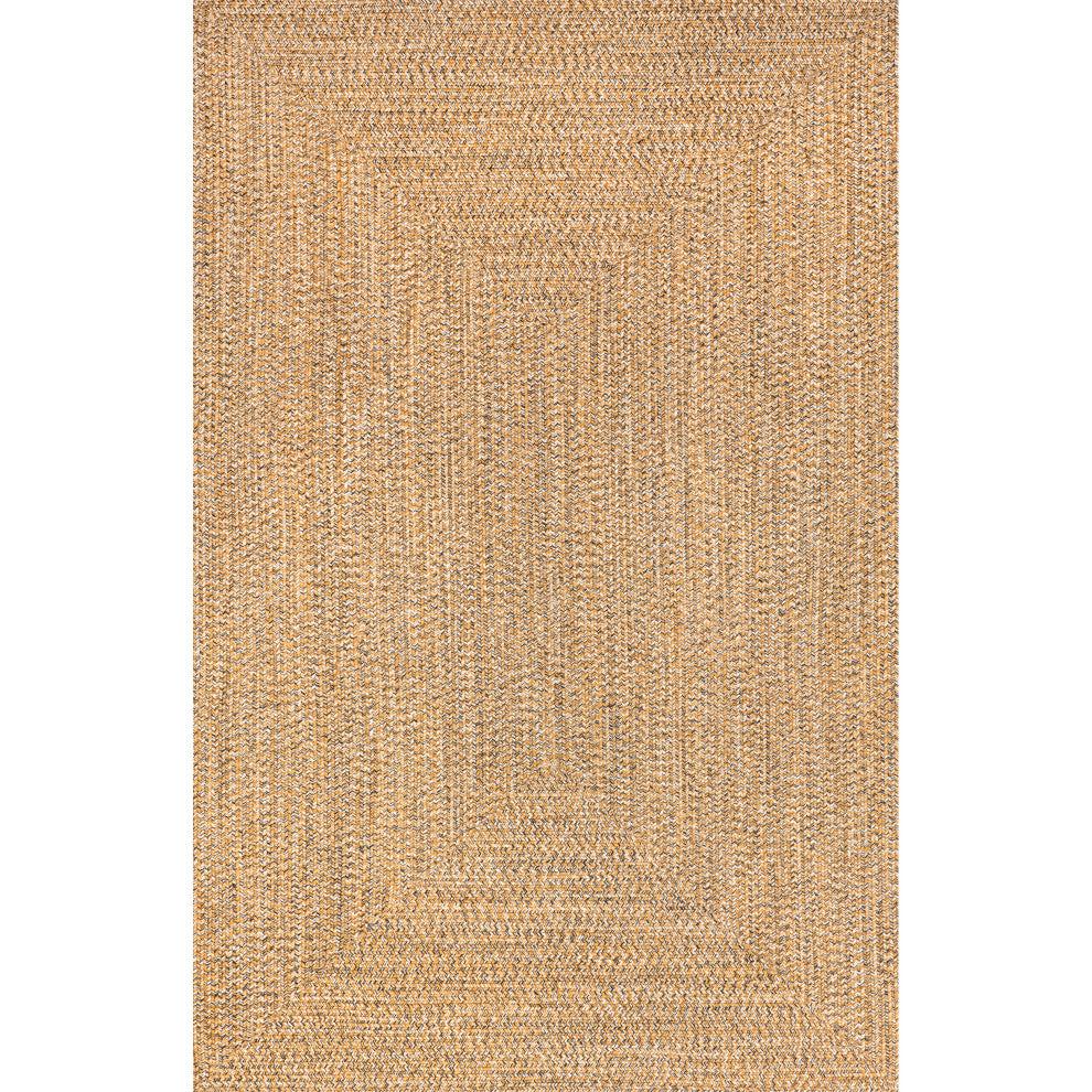 Nuloom Wynn Braided Indoor/Outdoor Area Rug, Yellow 5'x8'