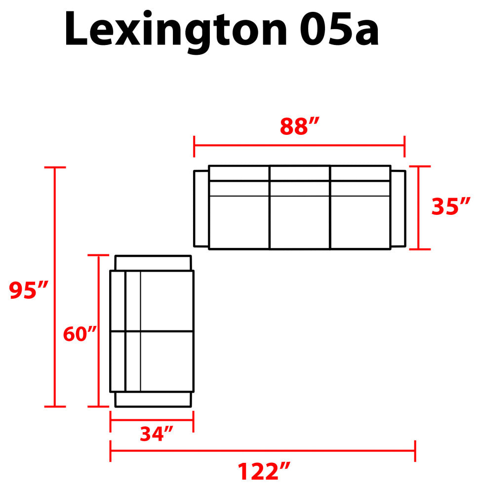 Lexington 5 Piece Outdoor Aluminum Patio Furniture Set 05a White