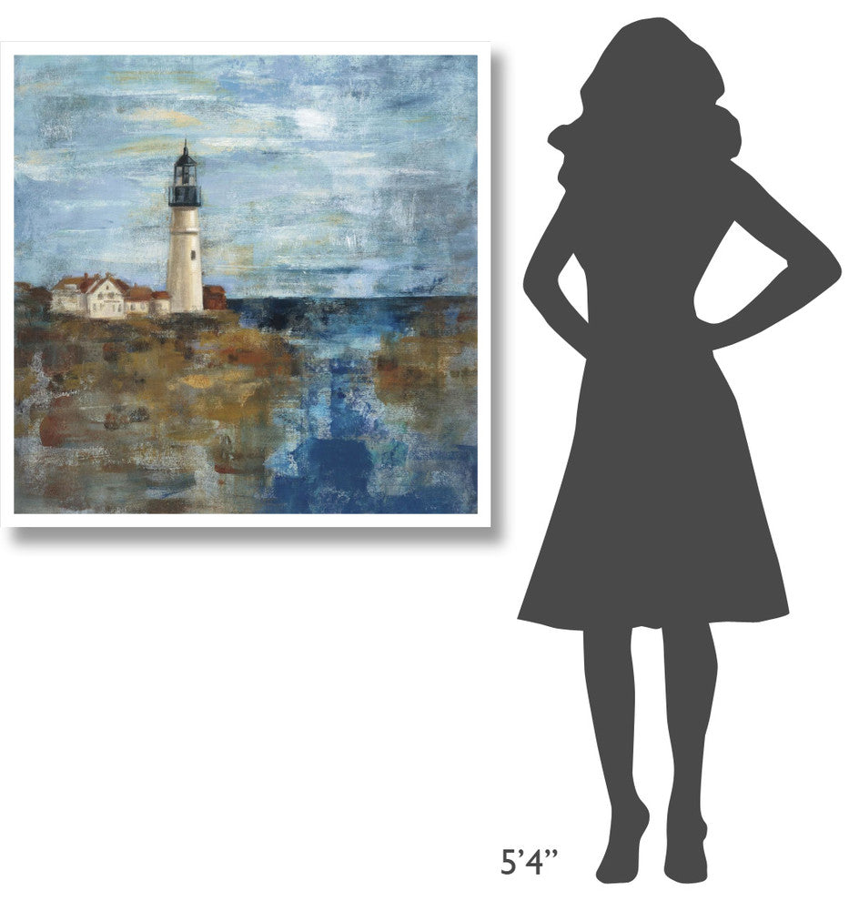 "Lighthouse Dream" Digital Paper Print by Silvia Vassileva, 38"x38"