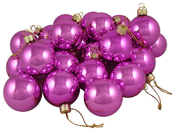 2.75" Shiny Glass Ball Christmas Ornaments, Pack of 36 , Pink