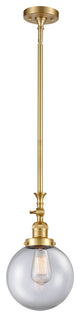 Beacon Mini Pendant, Satin Gold, Clear