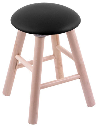 Holland Bar Stool, Maple Round Cushion Vanity Stool, Smooth Legs