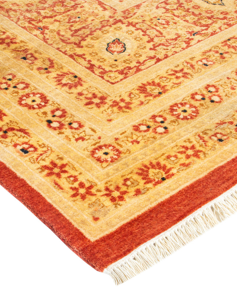 Mogul, One-of-a-Kind Hand-Knotted Area Rug, Orange, 9' 3" x 12' 1"