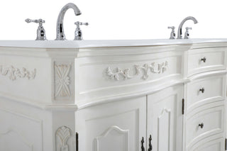 Bathroom Vanity, Antique White, 72", Double Sink