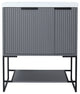 Plywood Freestanding Bathroom Vanity Set with White Ceramic Sink , Rock Grey, 30