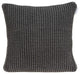20" X 7" X 20" Transitional Charcoal Pillow Cover With Down Insert
