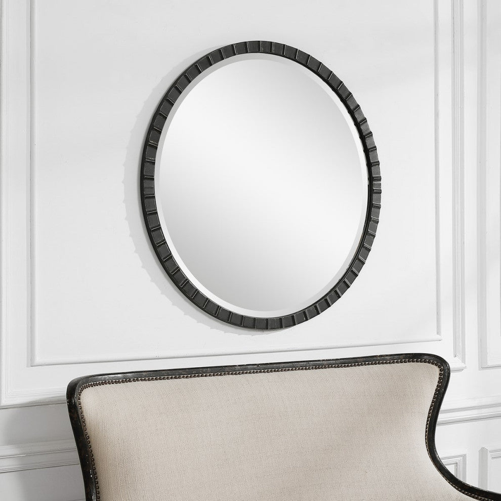 Uttermost Dandridge Round Industrial Mirror 09702