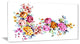 "Yellow and Pink Flowers" Canvas Print, 32"x16"
