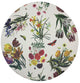 Flora Fauna White 16" Round Pebble Placemat, Set of 4