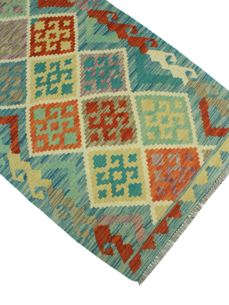 Sangat Kilim Virgil Blue Runner