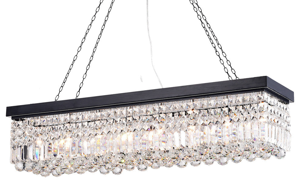 Laertes 8-Light Black Crystal Chandelier
