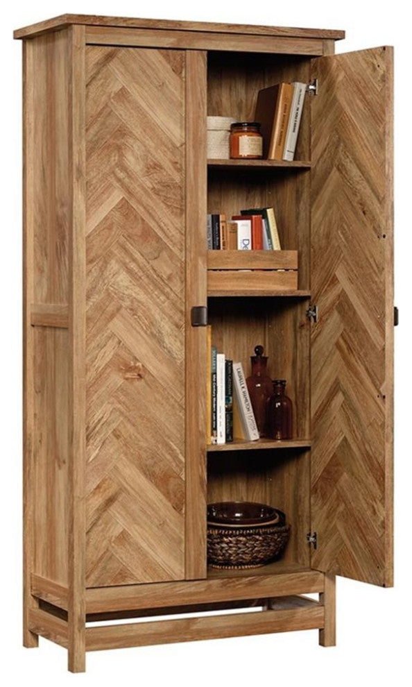 Pemberly Row Mid-Century Storage Cabinet in Sindoori Mango
