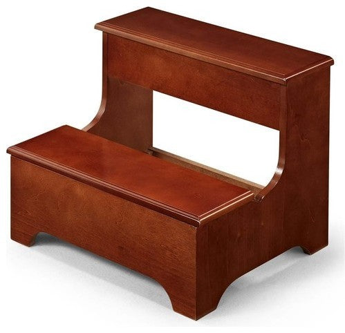 Foot Stools Traditional Wood Step Stool, Bench With Lower Lift Top Storage