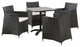 Brown White Junction 5 Piece Outdoor Patio Dining Set