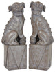 Plutus Brands Dog Book Ends, White Resin