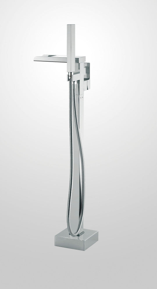 OVE Decors Infinity Freestanding Faucet With Handheld Shower, Chrome