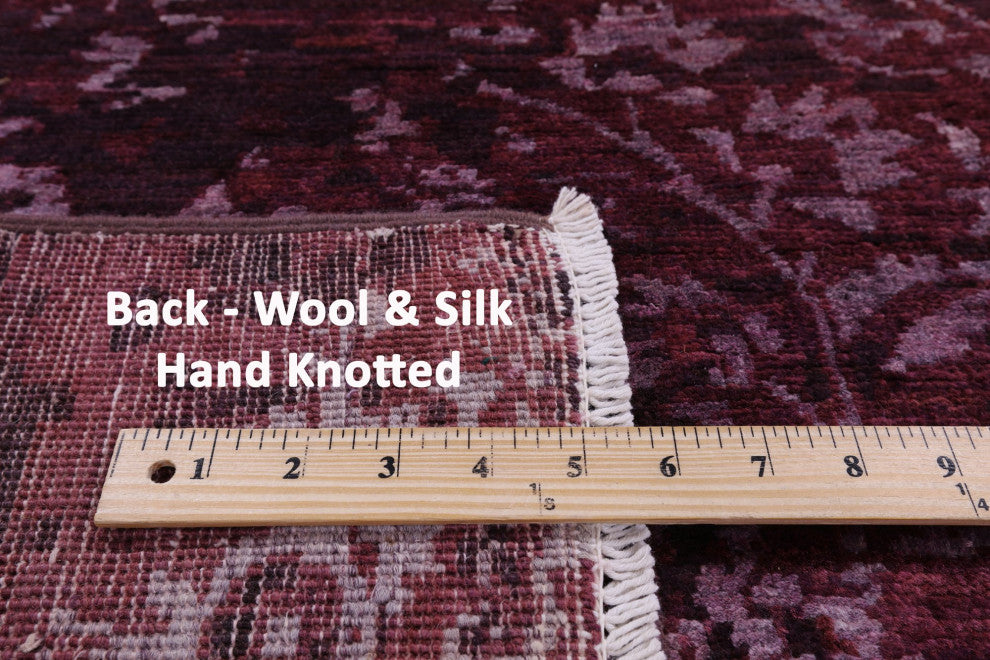 4' 10" X 7' 7" Modern Hand-Knotted Wool & Silk Rug - Q12734