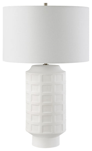 Uttermost Window Pane White Table Lamp