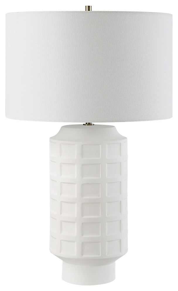Uttermost Window Pane White Table Lamp