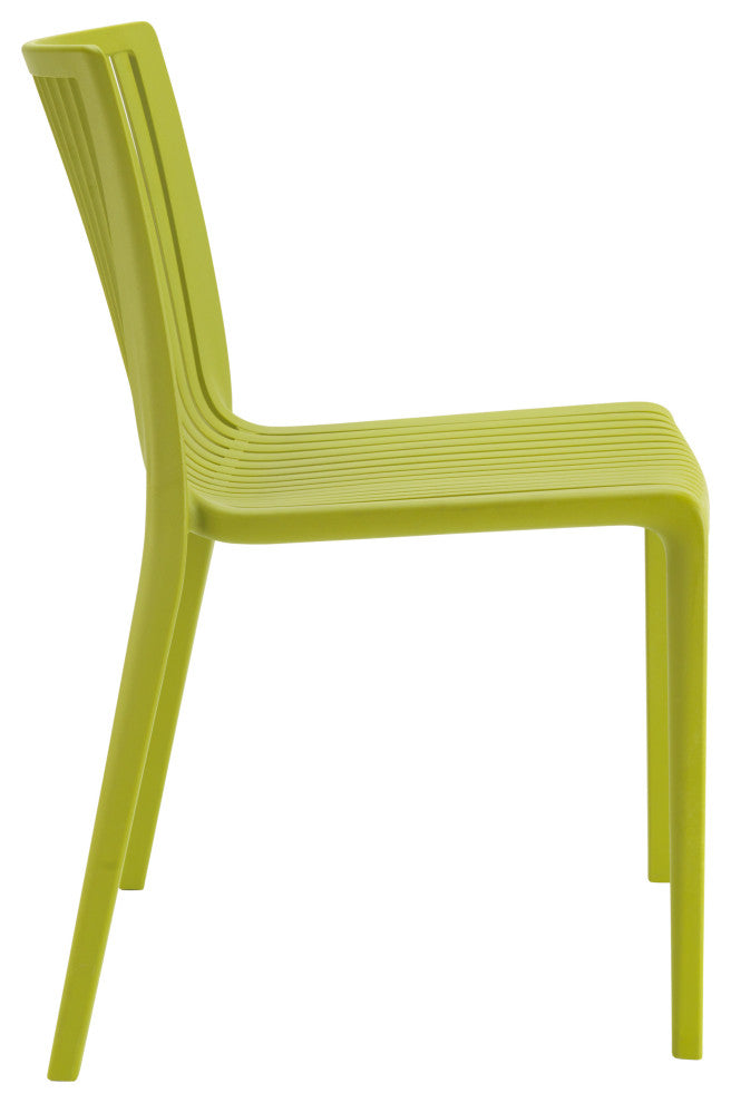 Omax Decor Nox Stackable Patio Dining Chair, Set of 2, Green