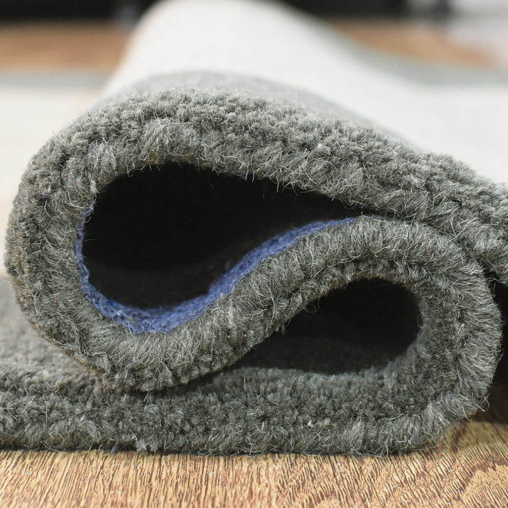 HAND TUFTED WOOL ECO-FRIENDLY AREA RUGS-Green Color, Contemporary Design