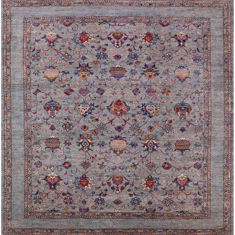 Ahgly Company Indoor Square Mid-Century Modern Area Rugs, 6' Square
