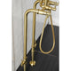 CCK8407DL Freestanding Tub Faucet With Supply Line, Stop Valve, Brushed Brass