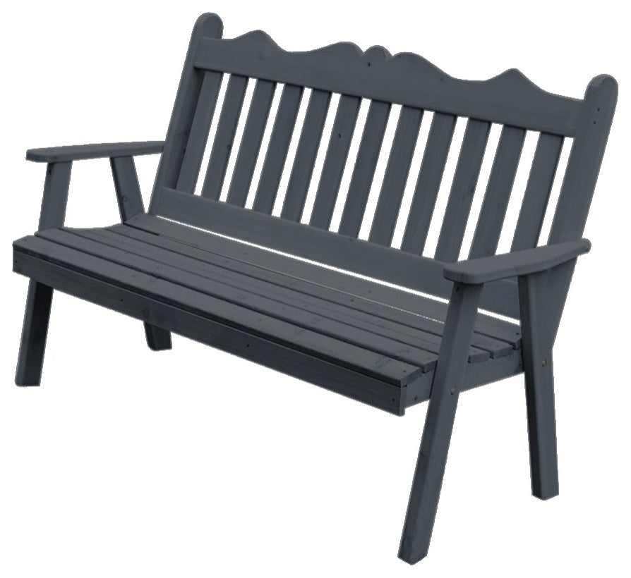 Cedar Royal English Bench, Charcoal Stain, 5 Foot