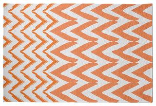 Jagged Graffiti Rug, Orange, 3'x5'