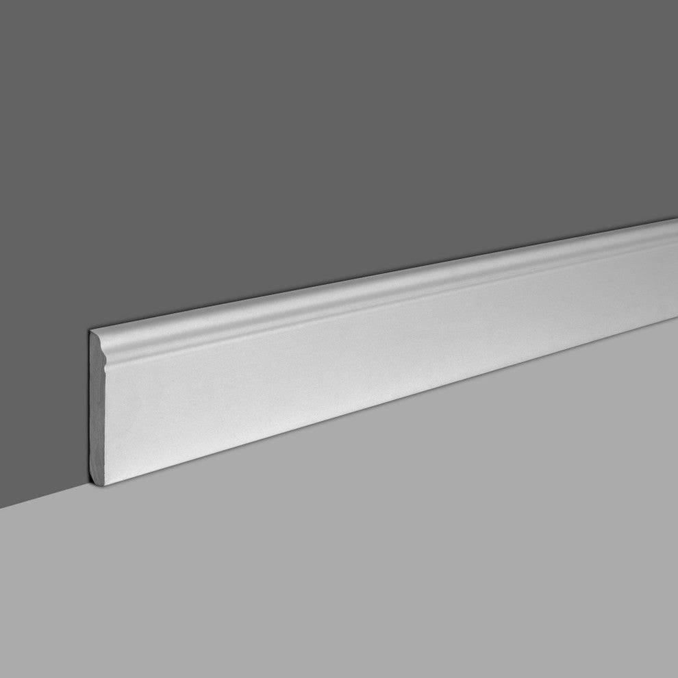 4" Plain Polyurethane Flexible Baseboard Moulding, 6" Long Sample-Flexible