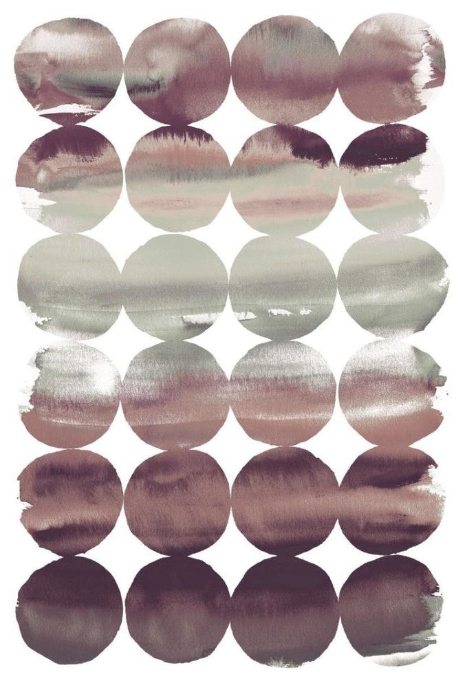 "Summer Dots Plum" Digital Paper Print by Elyse DeNeige, 26"x38"