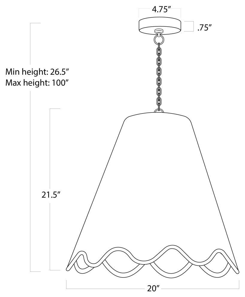 Summer Outdoor Pendant Large, Brown