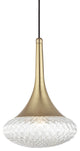 Bella 1-Light Pendant, Aged Brass