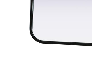 Home Living Contour Metal Rectangle Mirror 24x36, Black