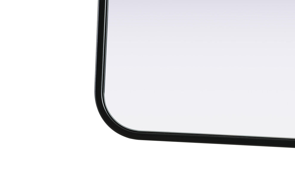 Home Living Contour Metal Rectangle Mirror 24x36, Black