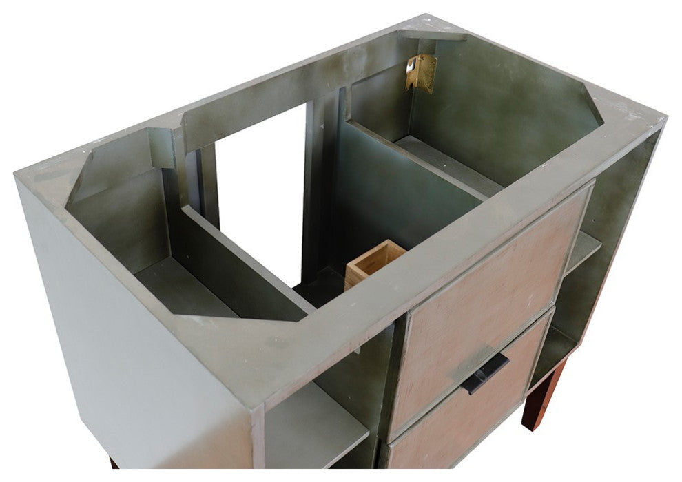 36" Single Vanity, Linen Gray Finish - Cabinet Only