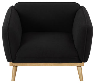 Nolita Boucle Fabric Upholstered Chair, Black