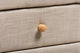 Urban Designs Jonesy Mid-Century Beige Linen Upholstered 2-Drawer Nightstand