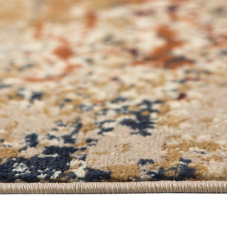 Athinai Bastia Orange Abstract Area Rug, 7'9"x9'9"
