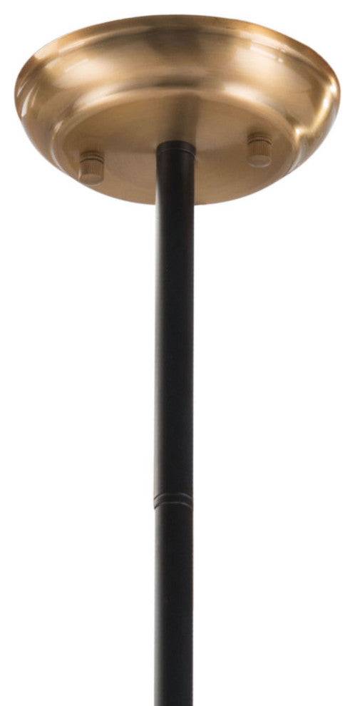Pendant Ceiling Light Fixture, Glass, Steel Metal, Black, Kitchen LoungeLobby