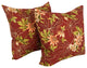 Outdoor Patterned Spun Polyester 25" Jumbo Throw Pillows, Set of 2, Passion Ruby