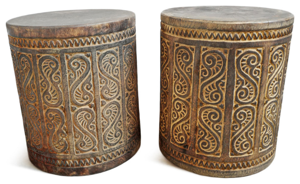 Java Burnt Walnut Side Table Stand