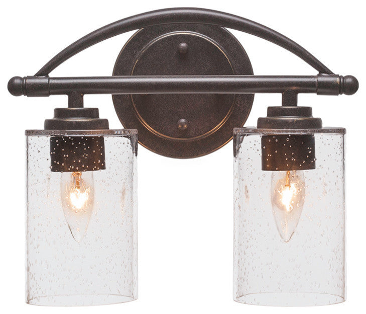 Marquise 2 Light Bath Bar, Dark Granite