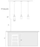LNC 1-Light Modern Polished Gold Cone Seeded Glass Pendant Light